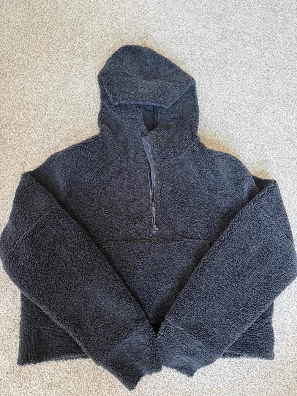 lululemon athletica Black Sherpa Half-Zip Hoodie